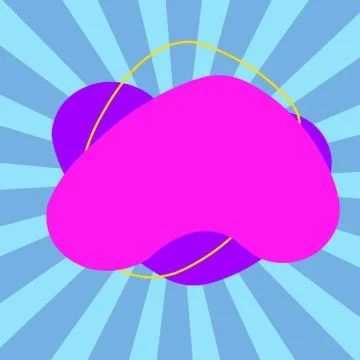 Asymmetrical unequal shaped form format of colourful thing object. Unsymmetrical Illustrazione stock