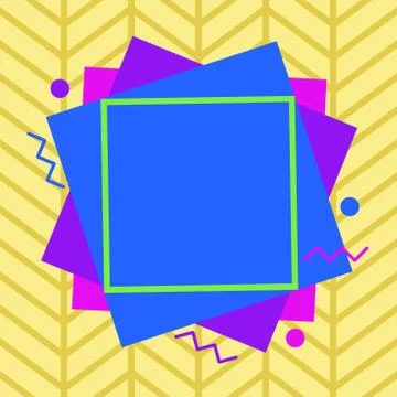Asymmetrical unequal shaped form format of colourful thing object. Unsymmetrical Illustrazione stock