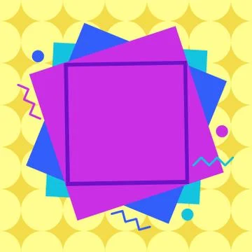 Asymmetrical unequal shaped form format of colourful thing object. Unsymmetrical Stock Illustration