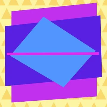 Asymmetrical unequal shaped form format of colourful thing object. Unsymmetrical Stock Illustration