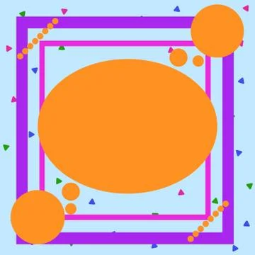 Asymmetrical unequal shaped form format of colourful thing object. Unsymmetrical Illustrazione stock