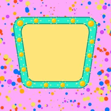 Asymmetrical unequal shaped form format of colourful thing object. Unsymmetrical Illustrazione stock