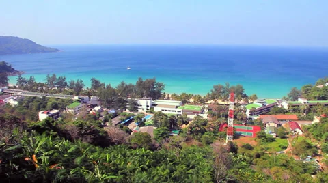 Ata Noi Beach Viewpoint In Phuket Island 스톡 동영상 29866736