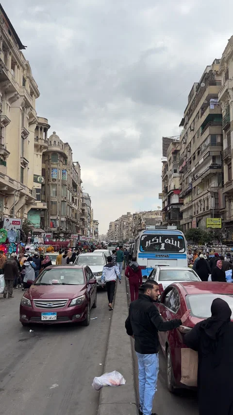 Ataba Square, one of Cairo's largest and most famous squares Stock Footage 305899085
