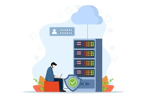 Atabase programmer concept, programming language. css, html, it, ui. develop. Illustrazione stock