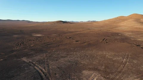 Atacama Desert vast sand fields aerial exploration during sunset awe scenic 스톡 동영상 125619117
