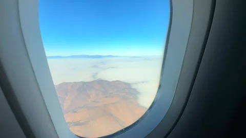 Atacama Desert from the window of the airplane Stock Footage 240358288