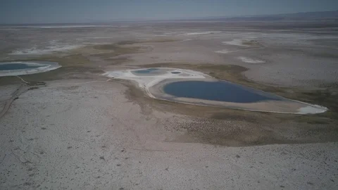 Atacama Laguna cejar two points of view clip 2 Stock Footage 112350854