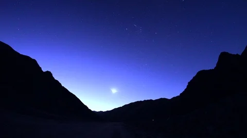 Atacama night sky timelapse: from sunset to the stars Stock Footage 88745288