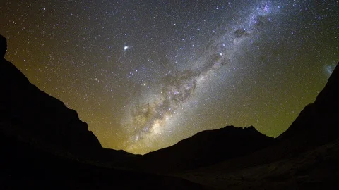 Atacama time lapse night sky: Milky Way Stock Footage 88744202