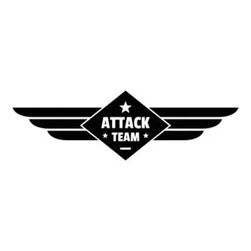 Atack team logo, simple style Stock Illustration