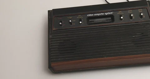 Atari 2600 Video Game System - Wide Pan Stock Footage 85711593