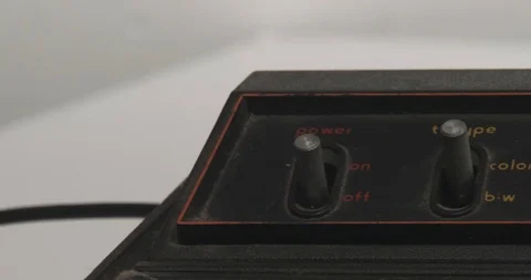 Atari 2600 Video Game System - Pan of Controls Stock Footage 85712589