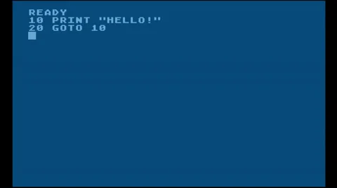 Atari Basic Program 1 Stock Footage 26707386