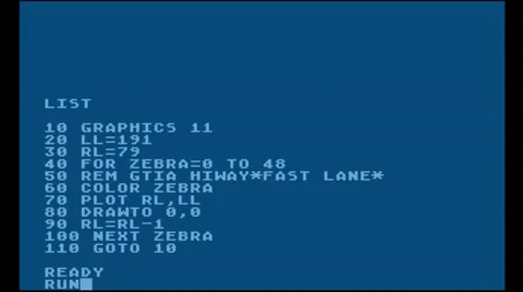Atari Basic Program 3 Stock Footage 26707831