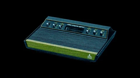 Atari VCS 2600 - Video Game System screen - Motion Graphic Stock Footage 45604841