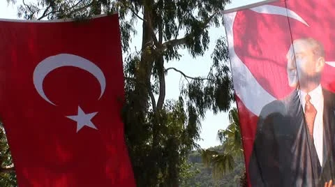 Ataturk flag Stock Footage 12293473
