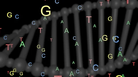 Atcg In Dna Scrolling Dna Molecule Back Stock Video Pond5