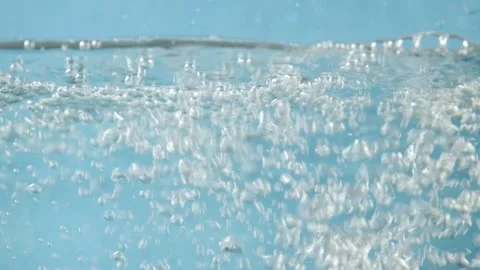 Ater bubbles on blue Stock Footage 254727491