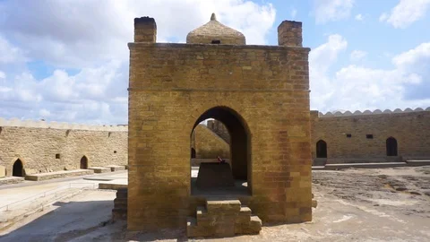 Ateshgah Zoroastrian Fire Temple Stock Footage 100713076