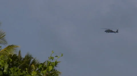 ATF Black Hawk helicopter hovering 11 Stock Footage 40390311
