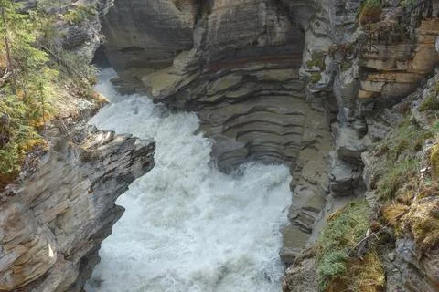 Athabasca Falls in Alberta Foto stock