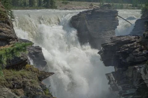Athabasca Falls in Alberta Stock Photos