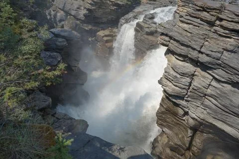 Athabasca Falls in Alberta Stock Photos