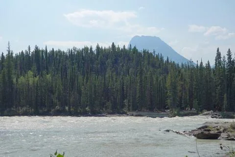 Athabasca Falls in Alberta Foto stock