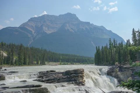 Athabasca Falls in Alberta Foto stock
