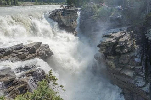 Athabasca Falls in Alberta Foto stock
