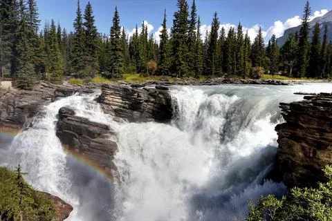 Athabasca falls canada Stock Photos