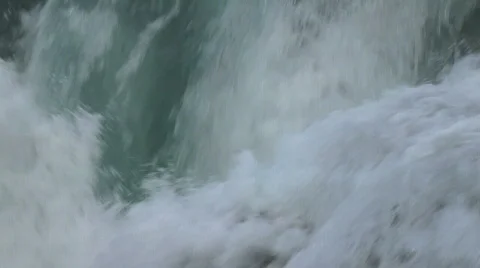 Athabasca Falls Crest ECU 2 Stock Footage 139436