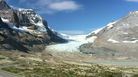 Athabasca Glacier Stock Footage
