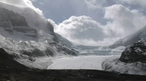Athabasca Glacier MS static Stock Footage 139595