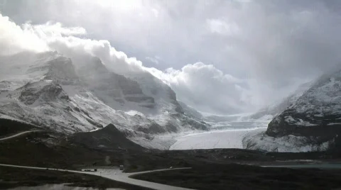 Athabasca Glacier WS Stock Footage 138707