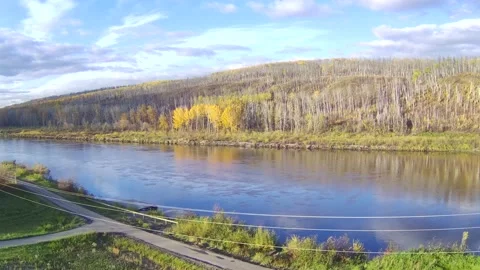Athabasca River (Summer) Stock Footage