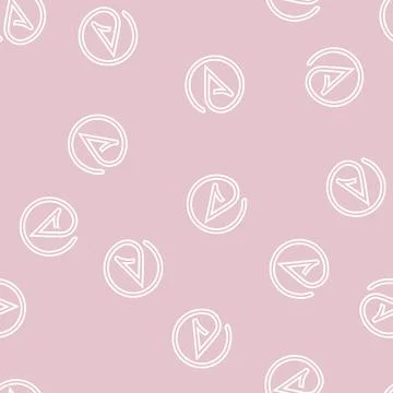 Atheism agnosticism line seamless pattern Stock Illustration