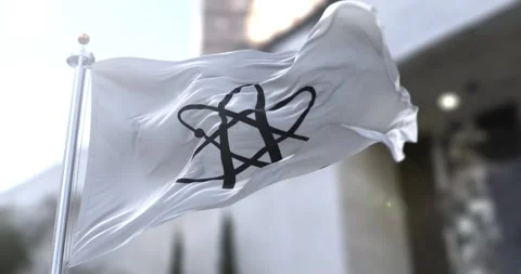 Atheism-flag-waving-seamless-loop-4k-60fps Stock Footage 330880602