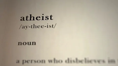 Atheist Definition Stock Footage