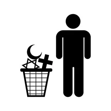 Atheist or non-believer Stock Illustration
