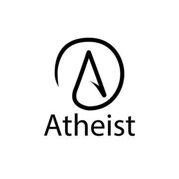 Atheist symbol icon vector Stock Illustration