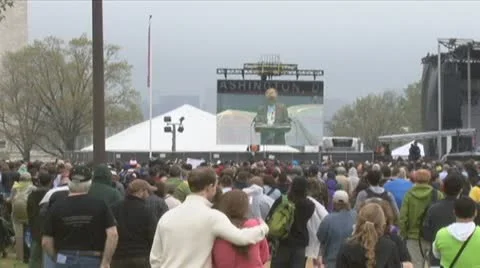 Atheists attend the Reason Rally in Washington, D.C. Video stock 10849358