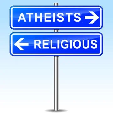 Atheists sign Stock Illustration