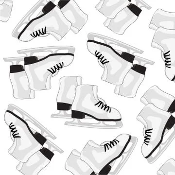 Atheletic skates pattern Stock Illustration