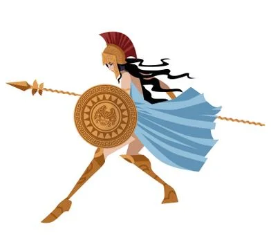 Athena greek goddess Stock Illustration