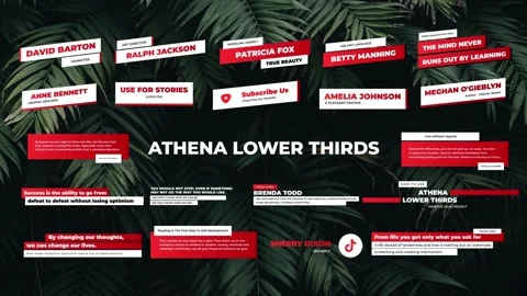 Athena Lower Thirds for After Effects After Effects stock