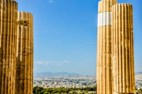 ATHENS FROM THE ACROPOLIS Stock Photos