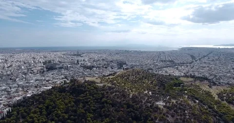 Athens Aerial View 4K Stock Footage 80920063