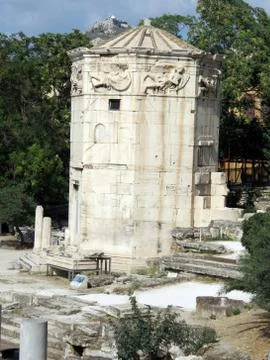 Athens, ancient water tower Stock Photos